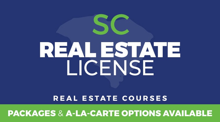 Graphic with SC Real Estate License which brings you to the SC Real Estate Classes page
